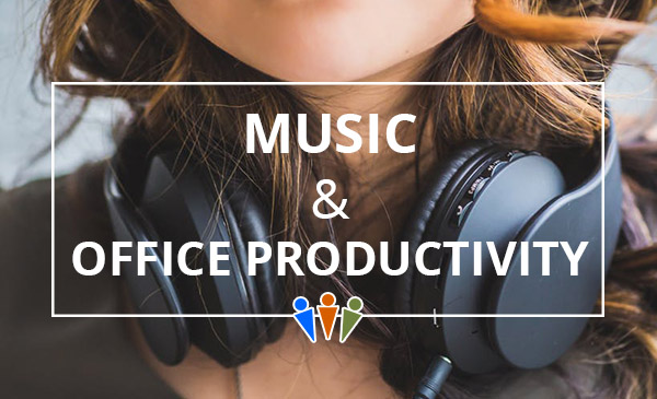 music, office, workplace, headphones, girl