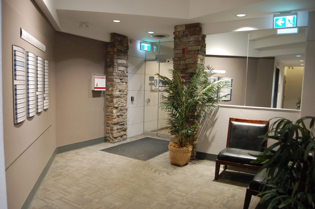 datatech, office space victoria, gallery. photo gallery, front lobby