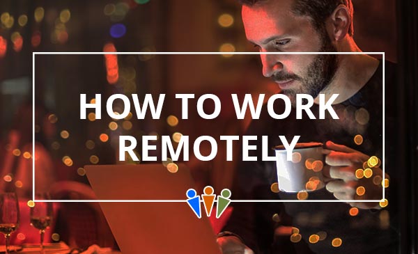work, remotely, coffee, man