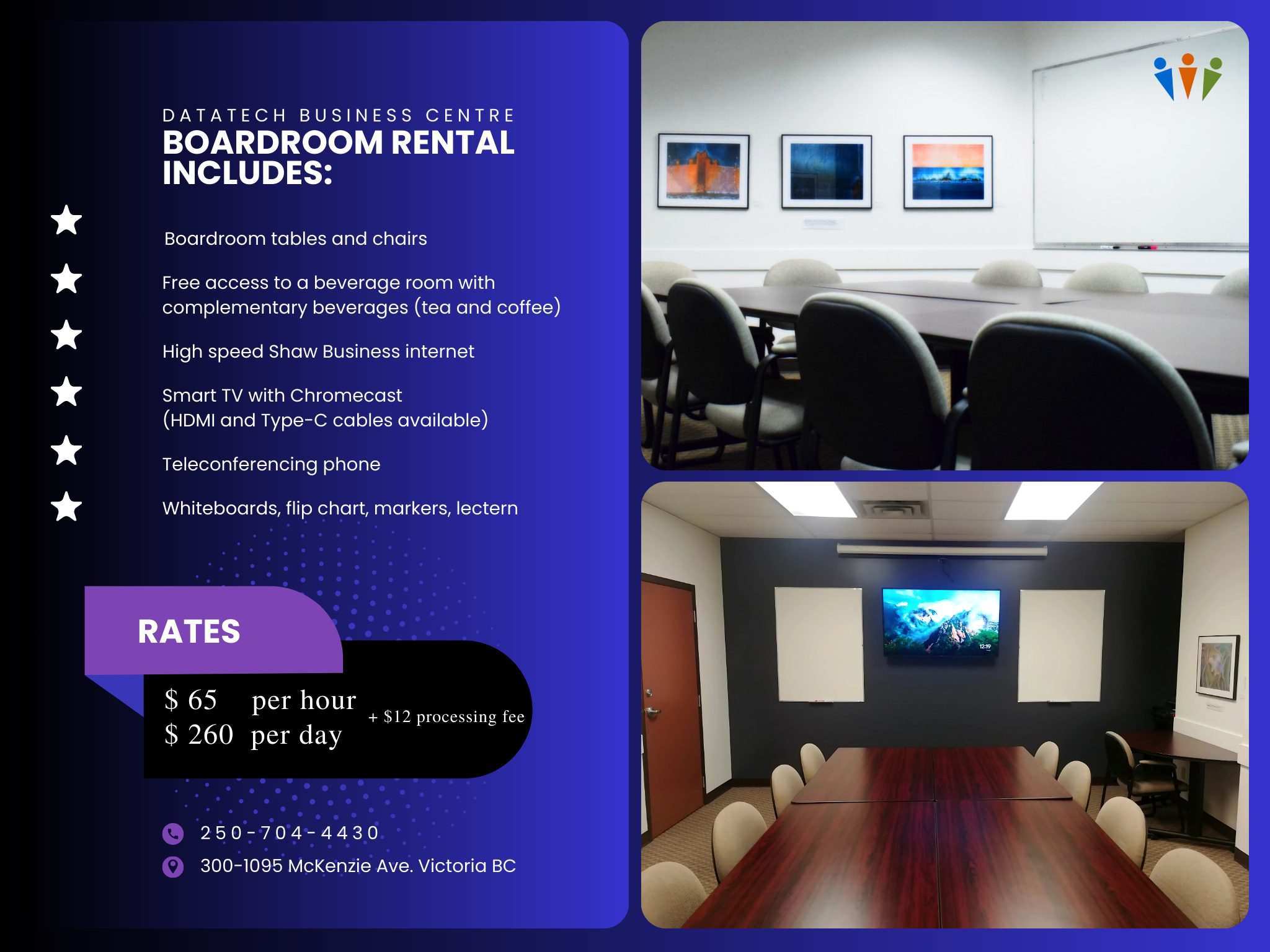 boardroom, rental, victoria